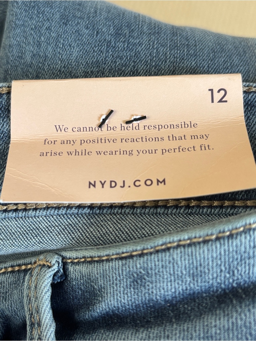 NYDJ Light Blue (Loire) Ankle Length Teresa Wide-Leg Jeans - NWT -size 12 - Picture 10 of 13